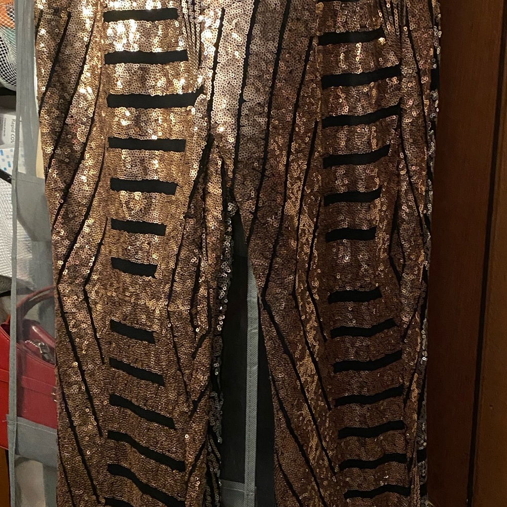 Sequin Striped Women's Pants